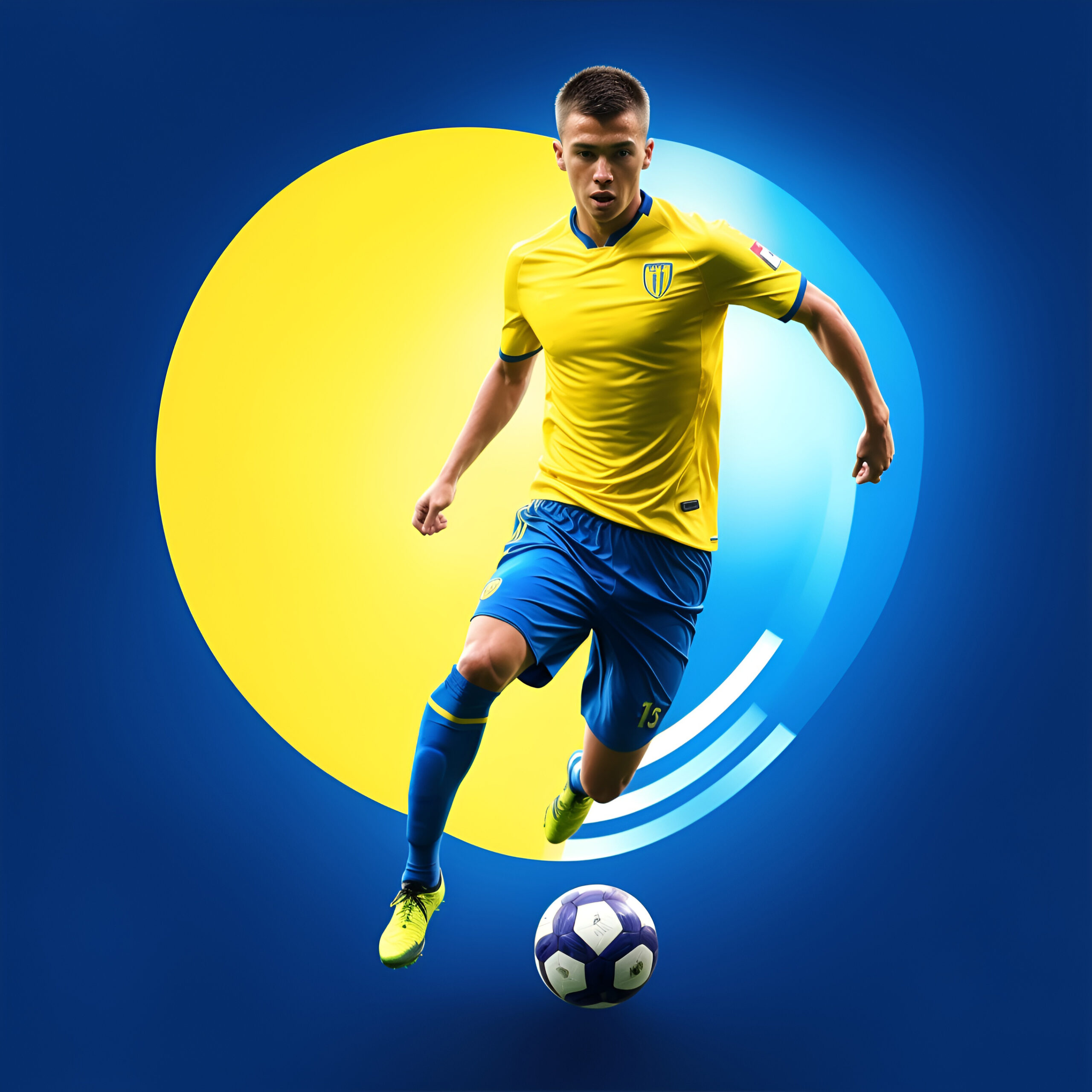 man-tshirt-sport-kicking-soccer-ball-sportsware-uniform-images-with-ai-generated